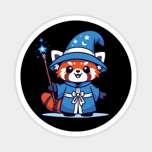 Enchanted Red Panda Wizard Magnet